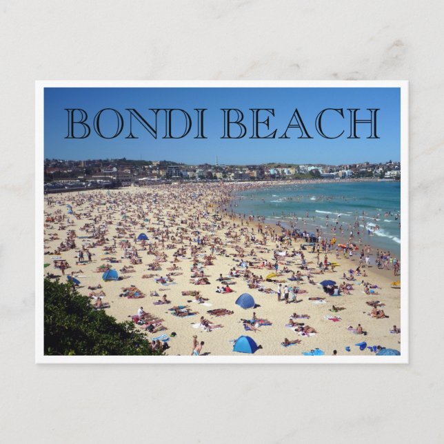 bondi strand nytt år vykort (Framsida)