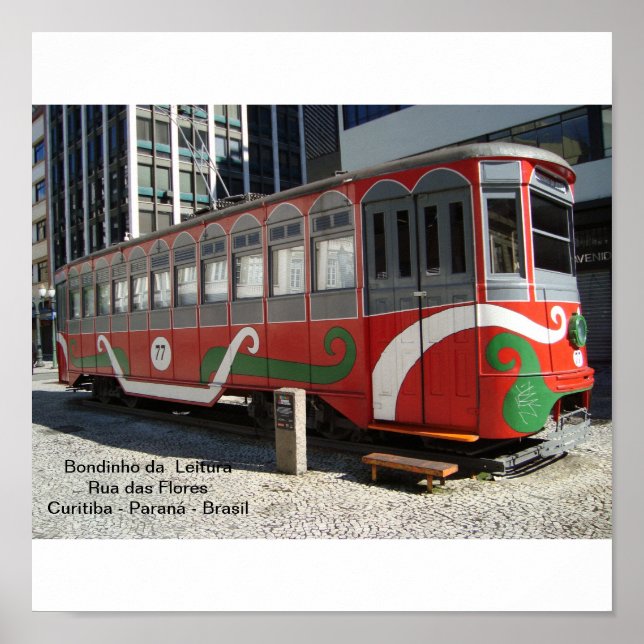 Bondinho da Leitura - Curitiba Poster (Framsidan)