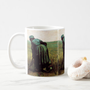 Bondkvinna grävande av Vincent van Gogh Kaffemugg