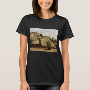 Bondkvinna som gräver Stuga av Vincent van Gogh T Shirt