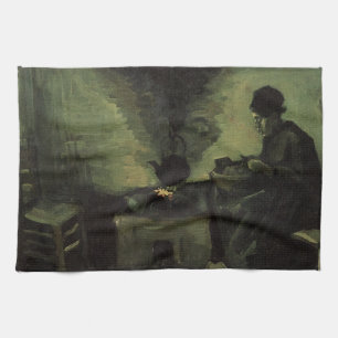 Bondkvinna vid spisen av Vincent van Gogh Kökshandduk