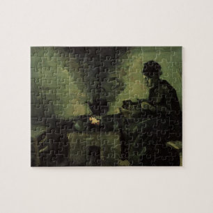 Bondkvinna vid spisen av Vincent van Gogh Pussel
