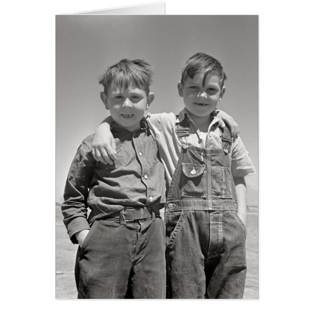 Bondpojkar, 1936 hälsningskort (Framsidan)