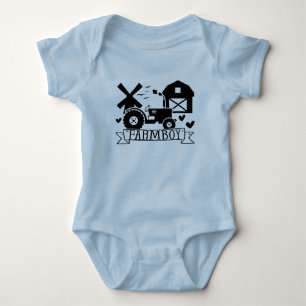 Bondpojke Babyblus T Shirt
