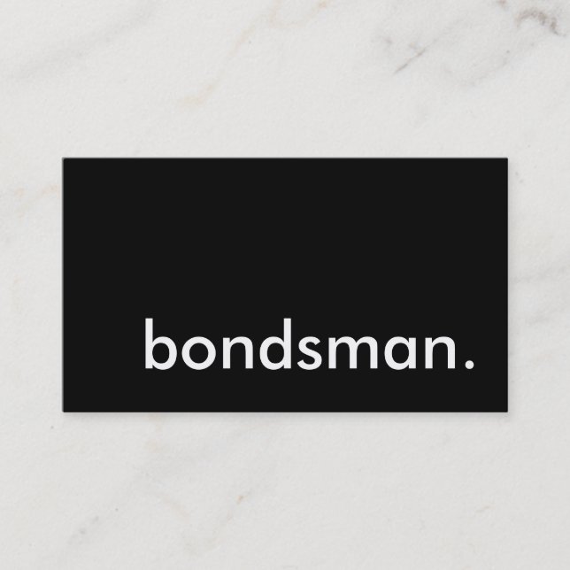 bondsman. visitkort (Framsida)