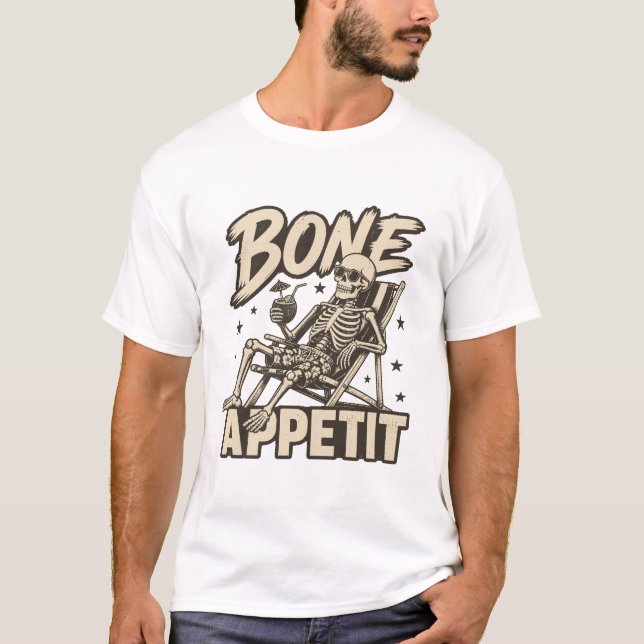 Bone Appetit Beach Skelett Tröja (Framsida)