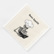 Bone Appétit Halloween Skeleton Dinner Napkins