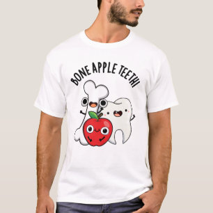Bone Apple Teeth Roligt Bona Appetit Skämt T Shirt