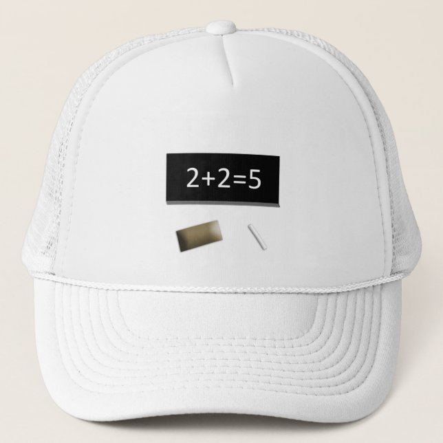 Boné branco 2+2=5 truckerkeps (Framsida)