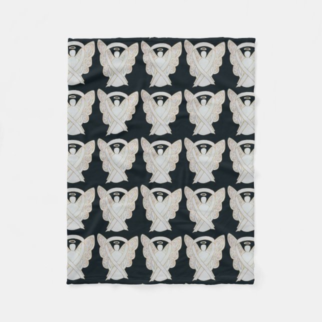 Bone Cancer Awareness Ribbon Ull Chemo Blanket Fleecefilt (Framsidan)