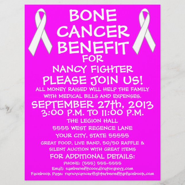 Bone Cancer Benefit Flyer (Framsidan)