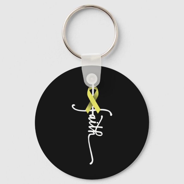 Bone Cancer Faith Sarcoma Bone Cancer Awareness Su Nyckelring (Framsida)