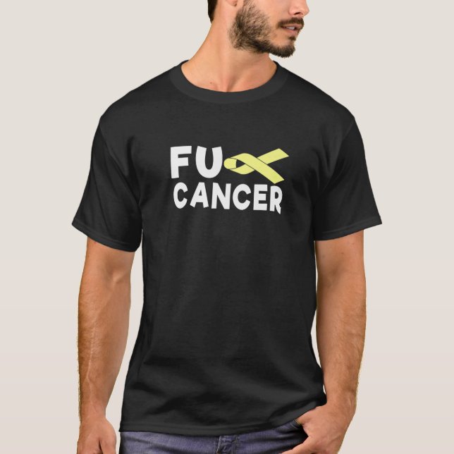 Bone Cancer Fight Cancer Ribbon T Shirt (Framsida)