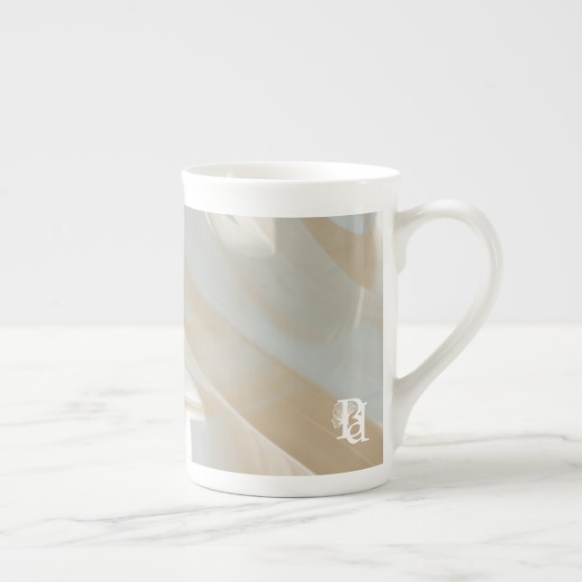Bone China Mug Abstract Home Trend Sandy Tornado Benporslin Mugg (Höger)