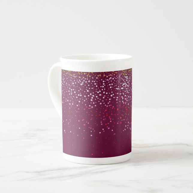 Bone China Mugg-Petite Berry Stars-Vin Benporslin Mugg (Framsida vänster)
