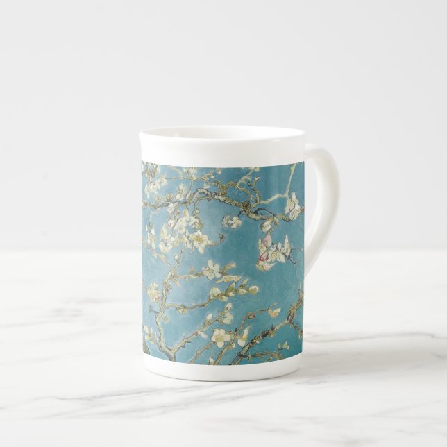 BONE CHINA MUGG: VINCENT Van Gogh : ALMOND BLOMMAR Benporslin Mugg (Framsida höger)