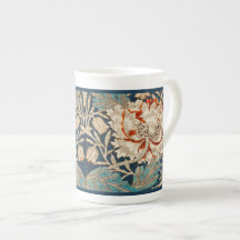 BONE CHINA MUGG: WILLIAM MORRIS : HONEYSUCKLE