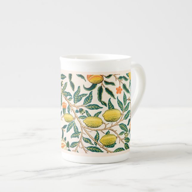 BONE CHINA MUGG: WILLIAM MORRIS : POMEGRANATER BENPORSLIN MUGG (Framsida höger)