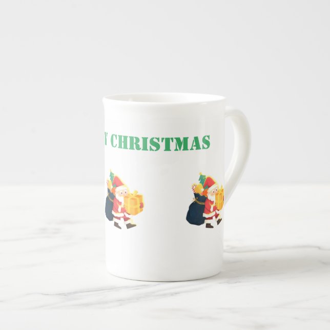 Bone China Specialty God jul Wish Printing Benporslin Mugg (Framsida höger)
