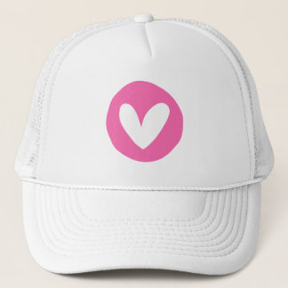 Boné com Coração Rosa Minimalista Keps
