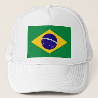 Boné com estampa da bandeira do Brasil. Keps