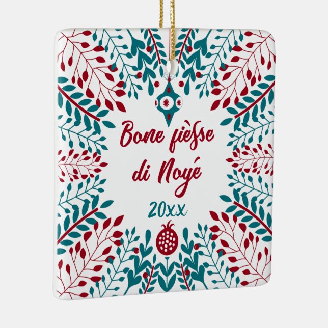 Bone fièsse di Noyé, Vallonien Jul Hälsning Julgransprydnad Keramik (Höger)