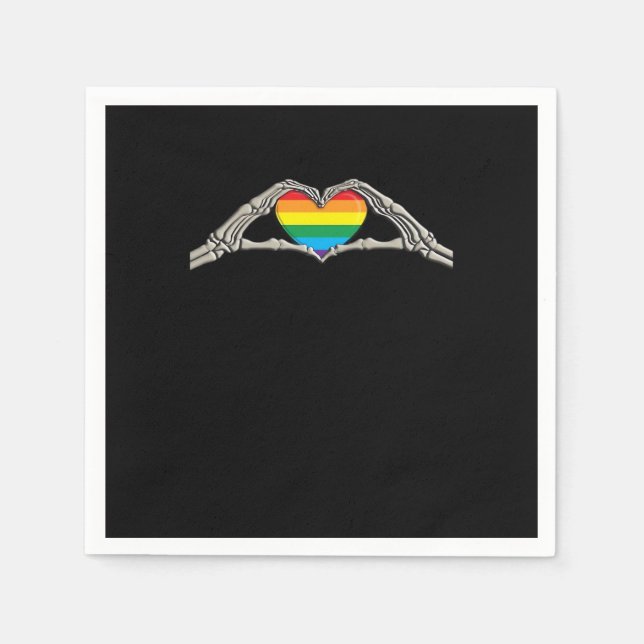 Bone Händer Heart Active Pappersservett (Framsidan)