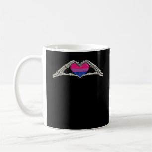 Bone Händer Heart Bisexual Goth Kaffemugg