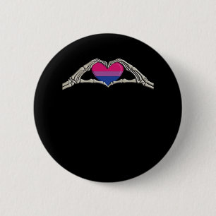Bone Händer Heart Bisexual Goth Knapp