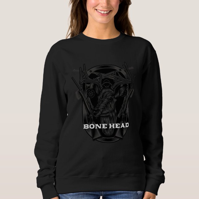 Bone Head Fishing Hunting Fisherman Hunter Ocean T Shirt (Framsida)
