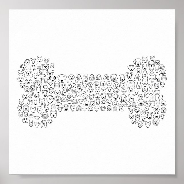 BONE Hund-Tecknad Poster (Framsidan)