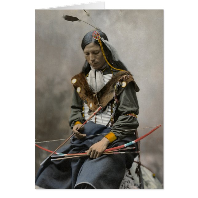 Bone Necklace, rådets chef 1899 Hälsningskort (Framsidan)