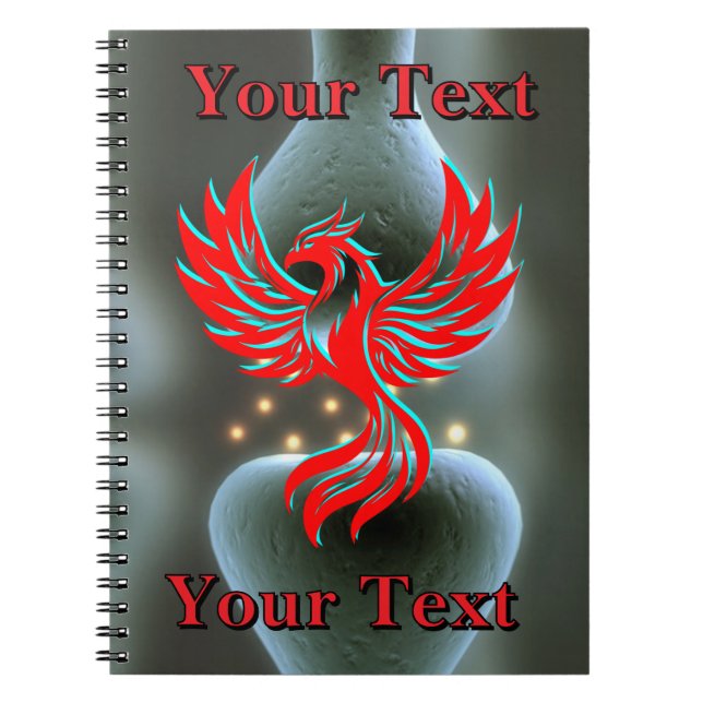 Bone Nerve Phoenix Fantasy Science Anpassade Anteckningsbok (Framsidan)