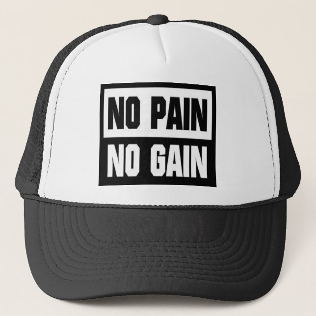 Boné No Pain No Gain Truckerkeps (Framsida)