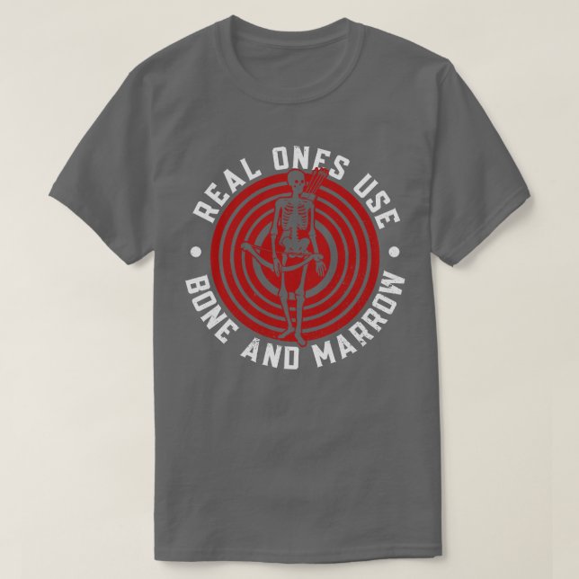 Bone och Marrow Archery Bow Archer i Använda T Shirt (Design framsida)
