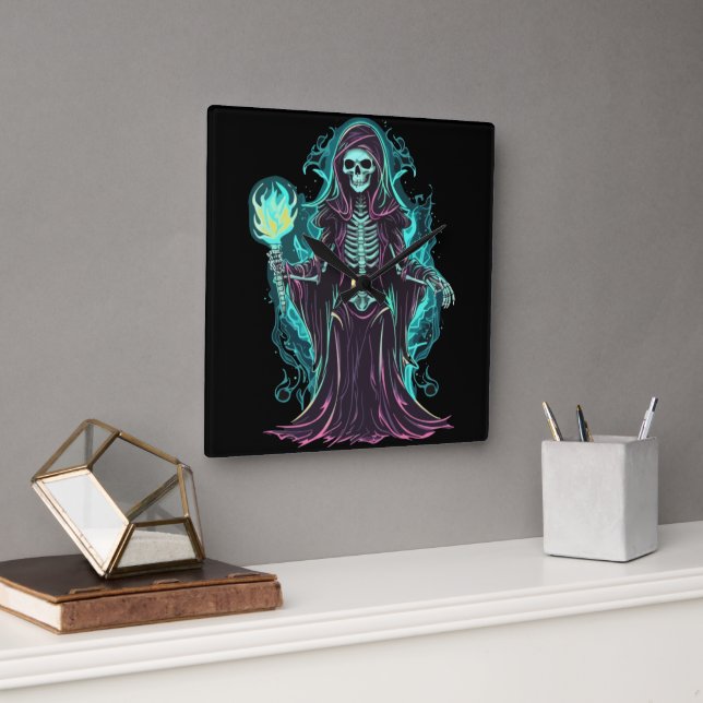 Bone Reaper Fyrkantig Klocka (Kontor)