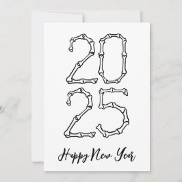 Bone Stil enkla gott nytt år-kort 2025 Julkort