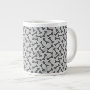 Bone Struktur Mönster Greyscale Jumbo Mugg