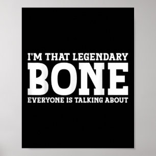 Bone Surname Funny Team Family Efternamn Bone Poster
