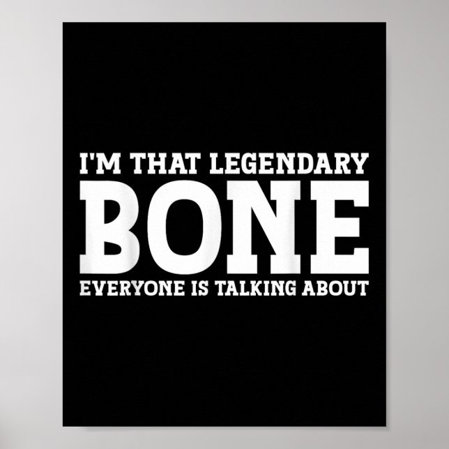 Bone Surname Funny Team Family Efternamn Bone Poster (Framsidan)