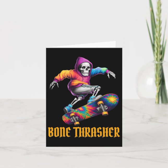 Bone Thrasher Skeleton Halloween Costume Kort (Framsida)