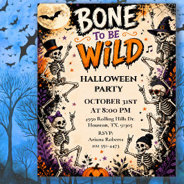 Bone To Be Wild Halloweenfest Inbjudningar