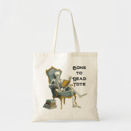 Bone to Read Skeleton to Bag Tygkasse
