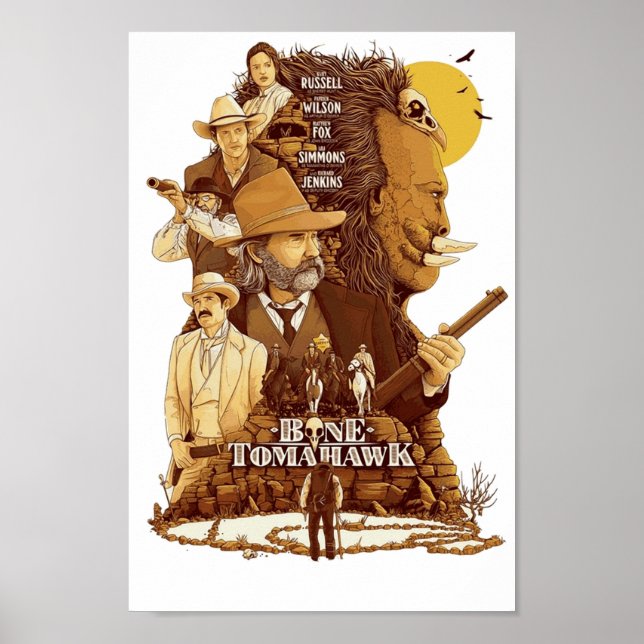 Bone Tomahawk Western Movie Artwork Poster (Framsidan)