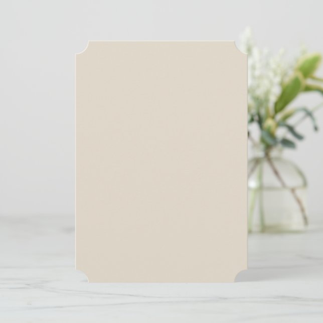 Bone White Biljett-inbjudan (Stående Fram)