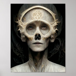 Bone Wraith 2 Mörk Fantasy Sci-Fi Art Poster