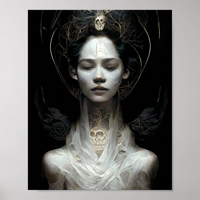 Bone Wraith Fantasy Sci-Fi Art Poster (Framsidan)