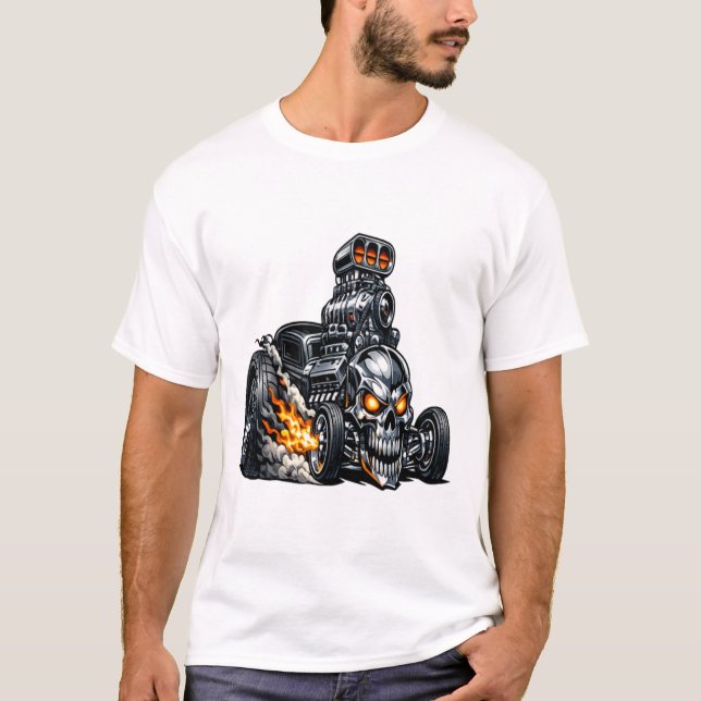 Bonecrusher Hot Rod T Shirt (Framsida)
