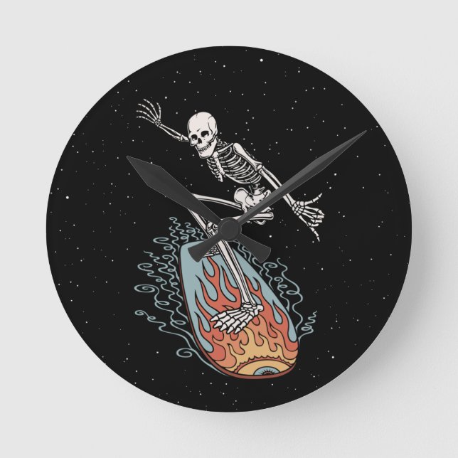 Bonehead Board Boy Rund Klocka (Framsida)