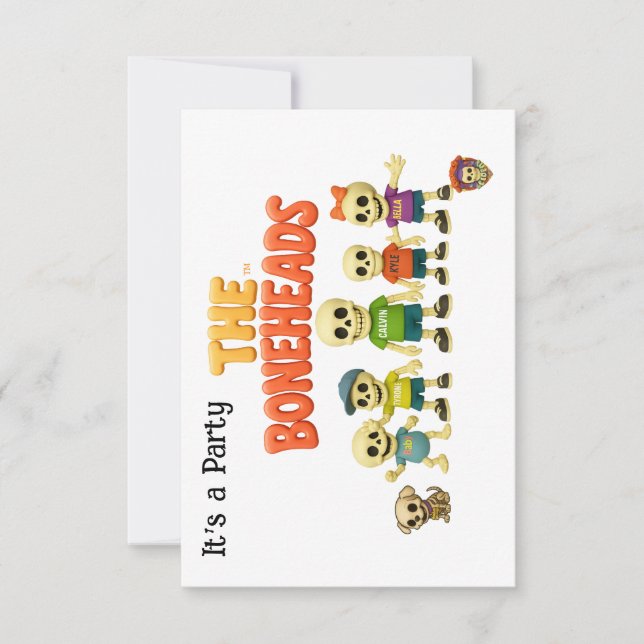 Boneheads™-festen Inbjudningar (Framsida)